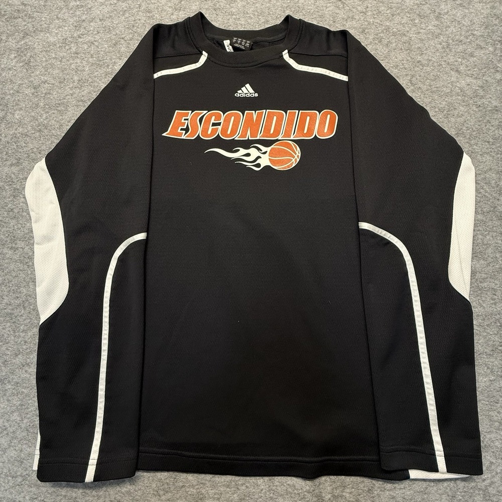 Adidas Climalite Athletic Top Men XL Black White Escondido Basketball